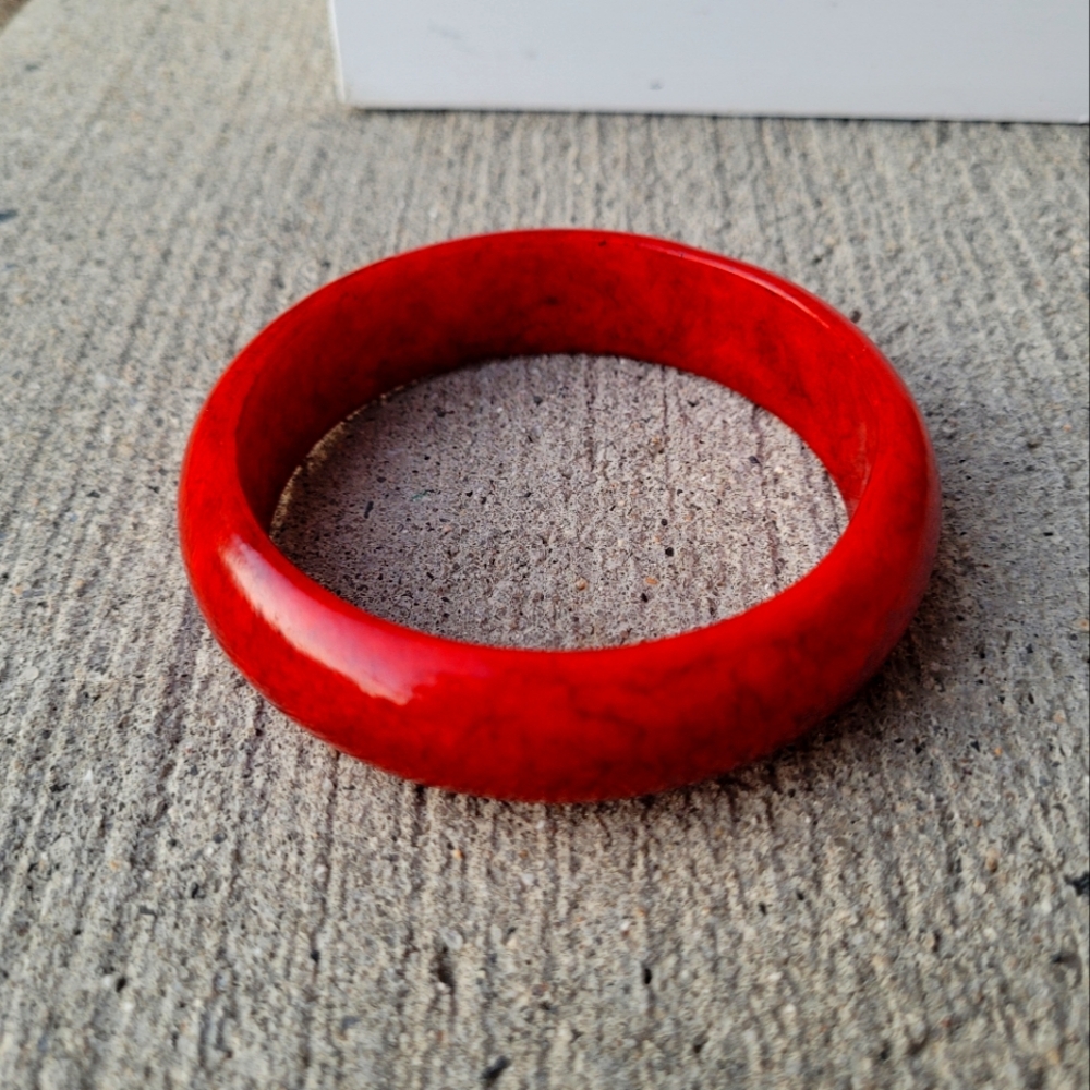VINTAGE Marble Resin Bangle Bracelet